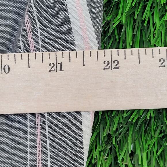 Vintage 90s Panhandle Slim Stripes Shirt M/L 22x30 Gray Pink - Picture 11 of 12